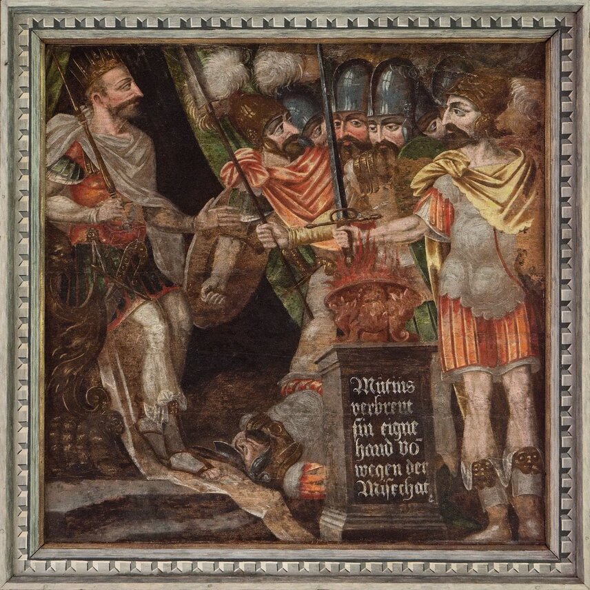 Hrad Švihov, Jižní sál, Dobrovický strop, kazeta - Mutius